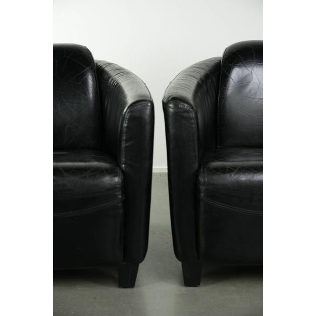 Black Cowhide Aviator Armchairs, Set of 2 For Sale - Image 10 of 14