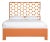 Honeycomb Platform Bed Queen, Citrus Orange For Sale