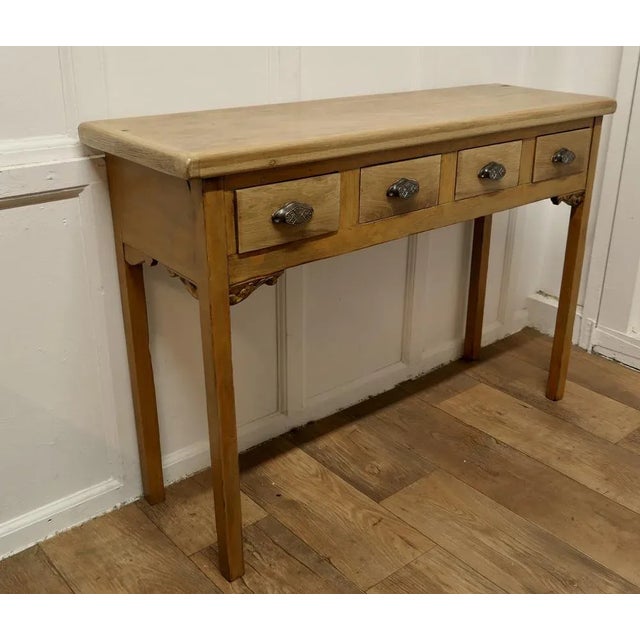 Golden Oak Hall Table, 1950s For Sale - Image 11 of 11
