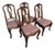 18th C. Venetian Walnut Ribbon Back Dining Chairs, Set of 4 For Sale