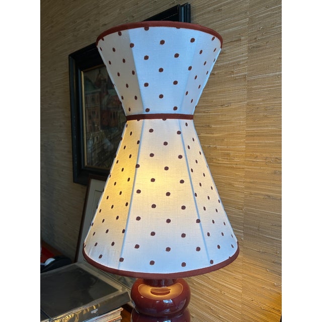 Expressionism Hourglass Polka Dot Lampshade For Sale - Image 3 of 4
