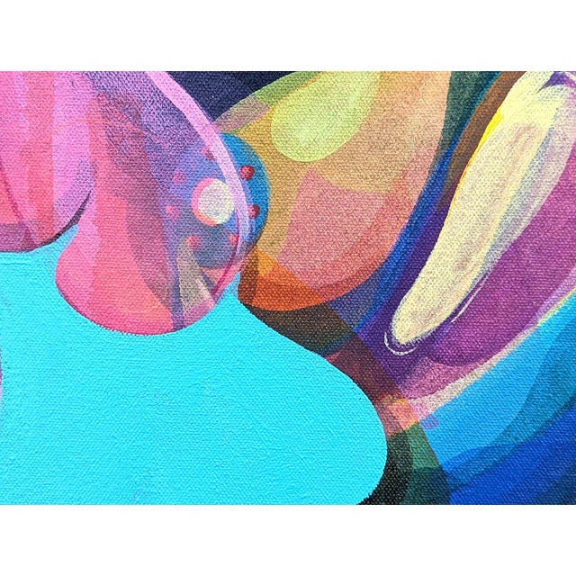 Cecilia Beaven Contemporary Abstract Purple and Blue Toned Biomorphic Dragon Figure Painting, 2021 For Sale - Image 11 of 11