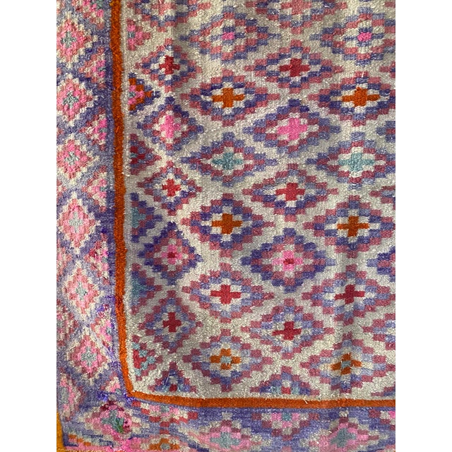 Late 20th Century Vintage Peruvian Andean Geometric Wool Textile With Chakana Motifs For Sale - Image 6 of 13