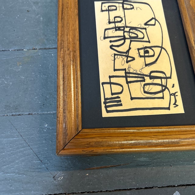 Abstract Contemporary Original Wayne Cunningham Abstract Marker Drawing For Sale - Image 3 of 4