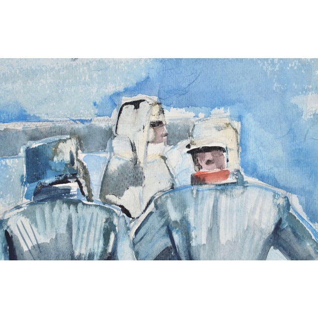 Albert Goltjakov, Icebreakers, 1966, Watercolor For Sale - Image 3 of 4
