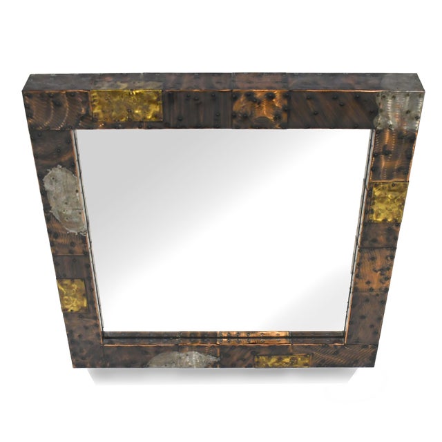 Paul Evans Paul Evans Patchwork Wall Mirror For Sale - Image 4 of 10
