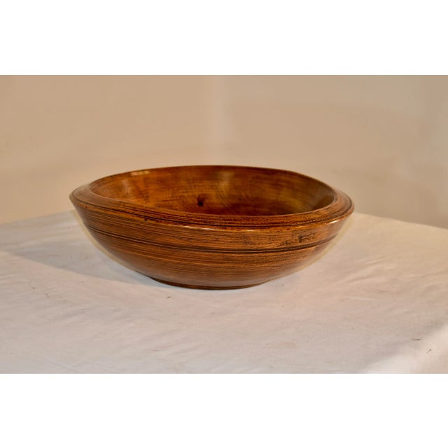 18th Century Turned Oak Bowl From France For Sale - Image 4 of 6