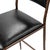 Black Leather & Bronze Counter Stool For Sale - Image 9 of 9