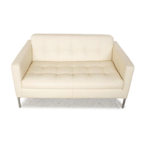 Animal Skin Cream Leather 2-Seater Sofa from Machalke For Sale - Image 7 of 10