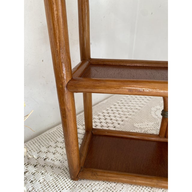 Bamboo and Rattan Shelf, 1970s For Sale - Image 11 of 15