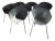 Arper Duna Chairs in Grey For Sale
