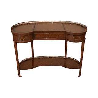 Regency Walnut Kidney Desk For Sale