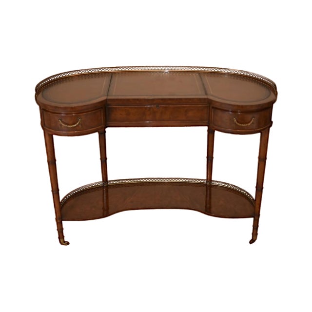 Regency Walnut Kidney Desk For Sale