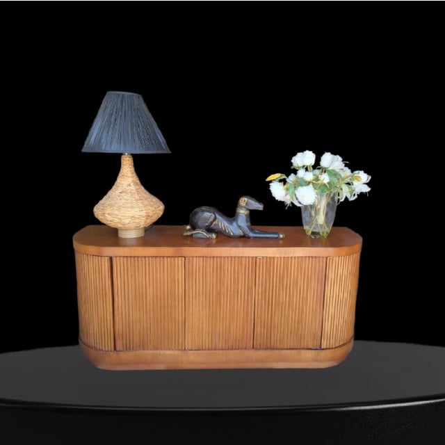 Serena & Lily Vintage Twisted Seagrass Genie Style Coastal Regency Table Lamp W/Black Shade For Sale - Image 4 of 8