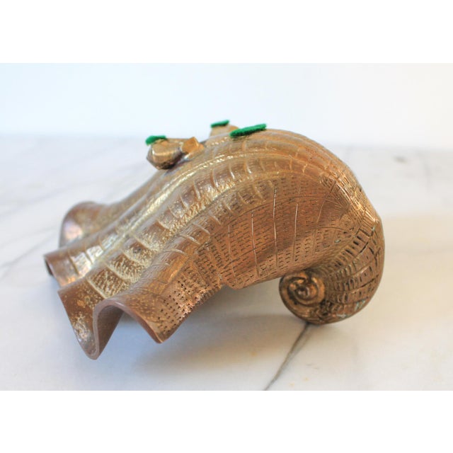 Vintage Footed Brass Shell Catchall or Soap Dish For Sale - Image 10 of 12