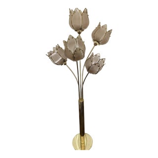 Mid-Century Modern Pink Tulip Light Floor Lamp For Sale