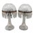 Late 20th Century Pair American Brilliant Cut Crystal Mushroom Lustre Table Lamps For Sale