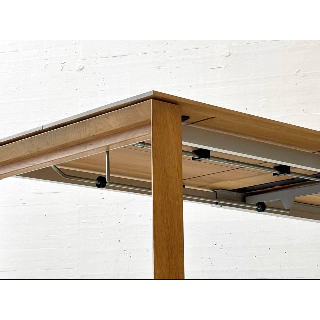 Large Dining Table in Knotted Oak with Integrated Insert Leaf from Seetal Swiss For Sale - Image 13 of 18