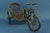MEASUREMENTS: Height: 25.5 cm; Width: 46 cm; Depth: 29 cm Vintage toy, reproduction of a sidecar, made entirely of hand-...