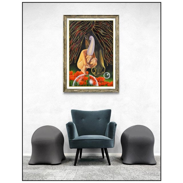 Message us to inquire about custom framing options! (Included for free with every purchase) The artwork here, "Floating...