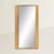 A chic early 20th century American modernist mirror with a beautiful timeless ivory painted birch wood frame that blends...