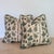 English Soane Britain Filigree Flower in Gilt on Stone Linen 20" Pillows With Green Cord - Double Sided For Sale - Image 3 of 7