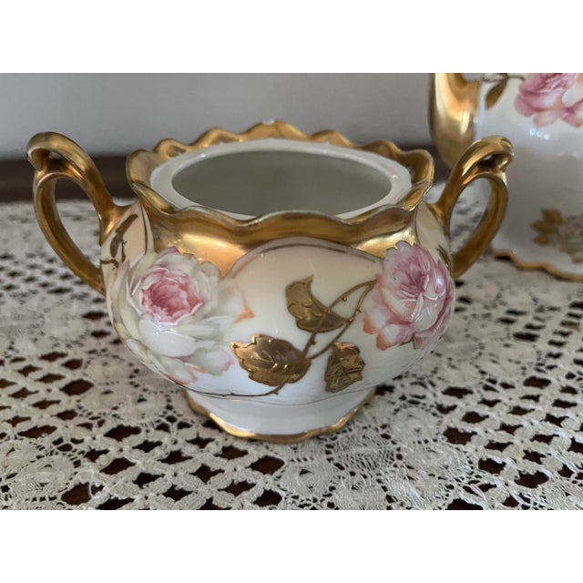 Pink Antique Mz Austria Tea Set- 3 Pieces For Sale - Image 8 of 11