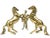 Three Brass Horses Holding Crystal Diamond Candle Holder For Sale - Image 6 of 11