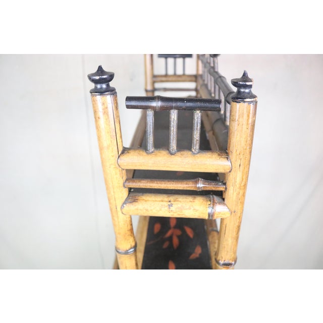 French Mid 19th Century Napoleon III Period Bamboo Etagere For Sale - Image 3 of 17