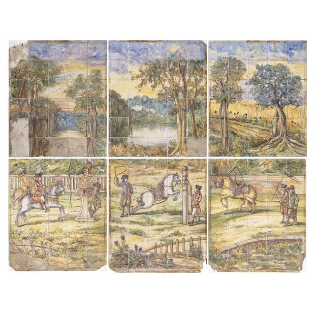 Earthenware Battistini Tile Panels, Set of 6 For Sale - Image 6 of 6