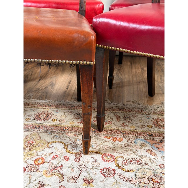 Assembled Set of Six English George III Mahogany Neoclassical Dining Chairs, Four 18th Century For Sale - Image 9 of 10