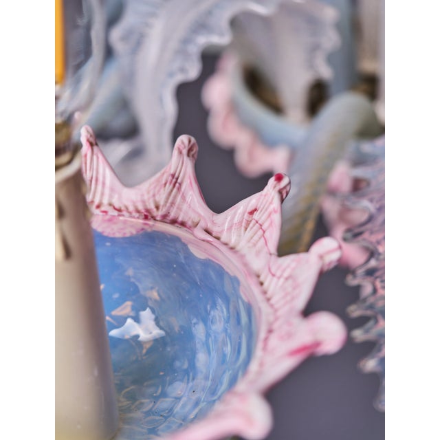 Venetian Murano Glass 6-Arm Chandelier For Sale - Image 10 of 11