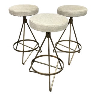 Plantation Counter Stools, Set of Three For Sale