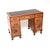 Antique Burr Walnut Pedestal Desk with Leather Top, 1930 For Sale - Image 9 of 9