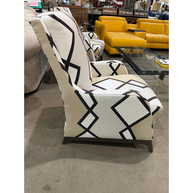 Contemporary Zig Zag Striped Armchair For Sale - Image 4 of 4