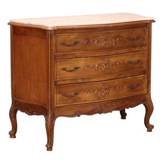 Baroque Style Walnut Chest of Drawers For Sale