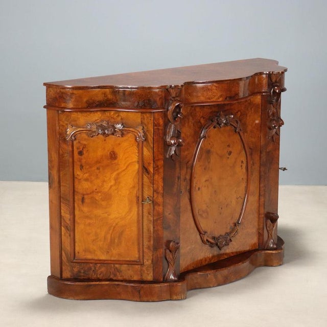 Louis Philippe Credenza in Walnut For Sale - Image 10 of 10