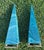 Vintage Faux Malachite Obelisk Sculptures With Brass Bases, Pair For Sale - Image 12 of 12