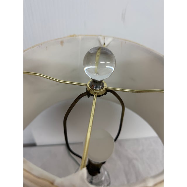Vintage Crystal Cut Glass Table Lamp For Sale - Image 12 of 12