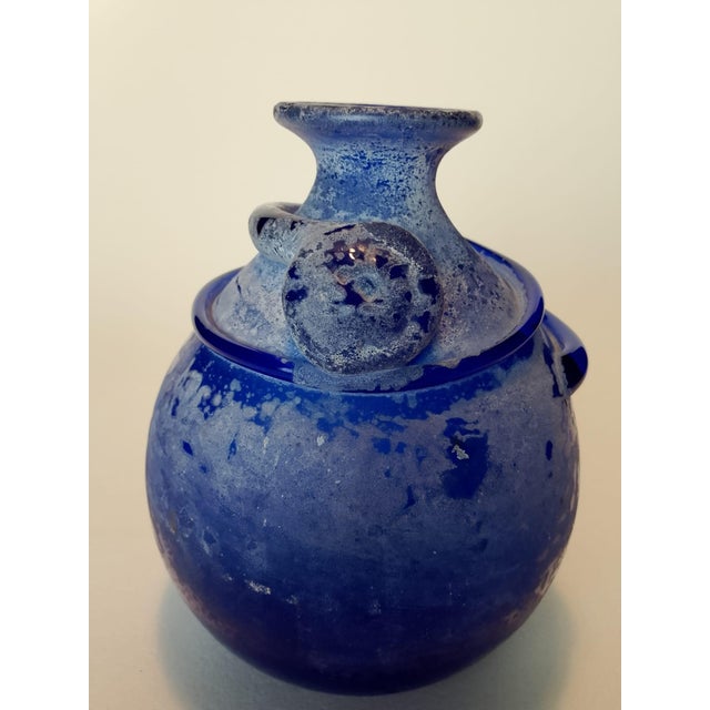 Scavo Vase in Blue Murano Glass, 1970s For Sale - Image 10 of 10