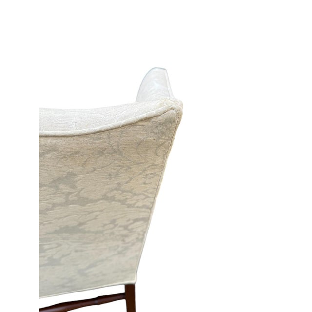 Late 20th Century Kittinger Colonial Williamsburg Reproduction White Wingback Chair For Sale In Indianapolis - Image 6 of 12