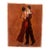 Tango Dancers Original Pastel Painting – Couple in Red & Black, Warm Terracotta Wall Art For Sale