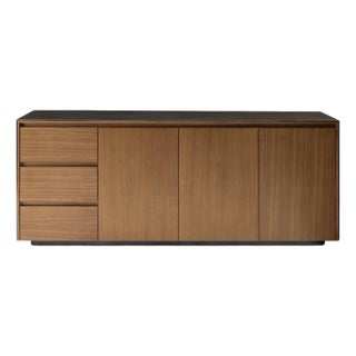 Modern Greg Sheres Style Walnut and Bronze Buffet – “Barcelona" For Sale