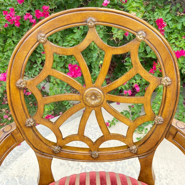 Vintage Mid Century Edinburgh Oak Finish Arm Chair For Sale In Palm Springs - Image 6 of 9