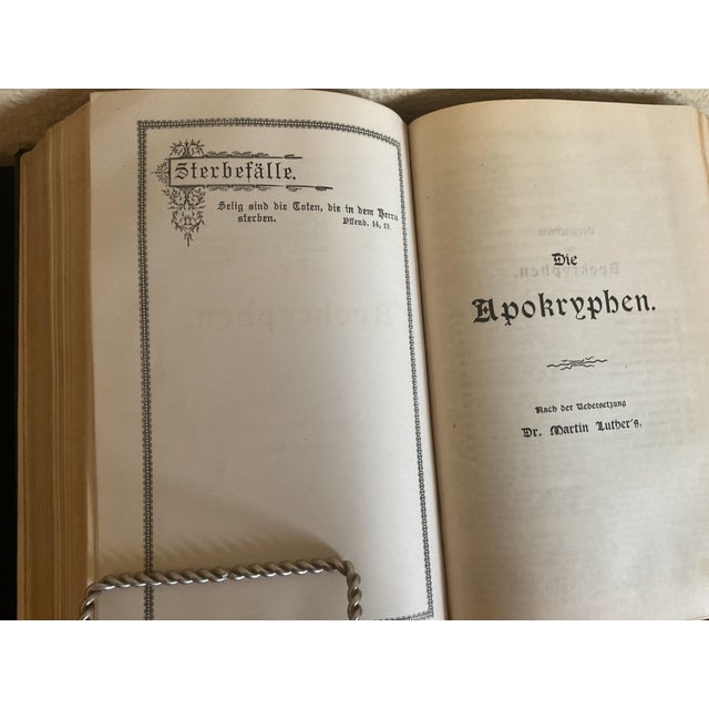 Antique Holy Bible and Scripture of the Old and New Testament in German For Sale - Image 10 of 16