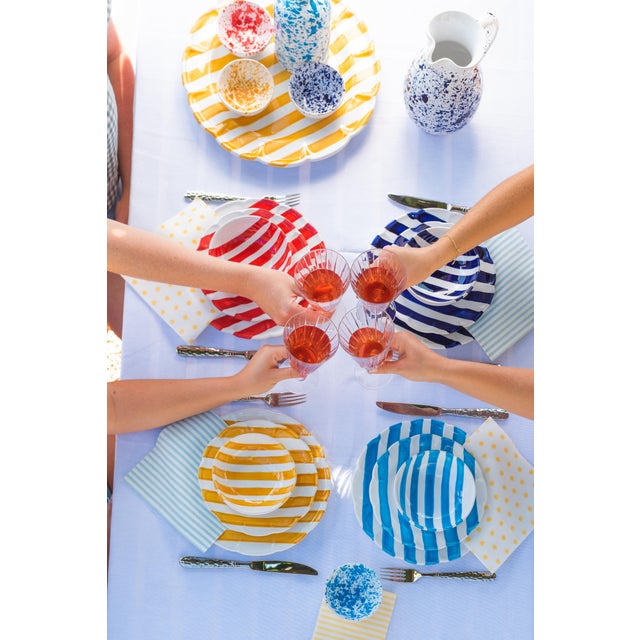 Ceramic VIETRI Amalfitana Red Splatter Olive Oil Bottle For Sale - Image 7 of 11