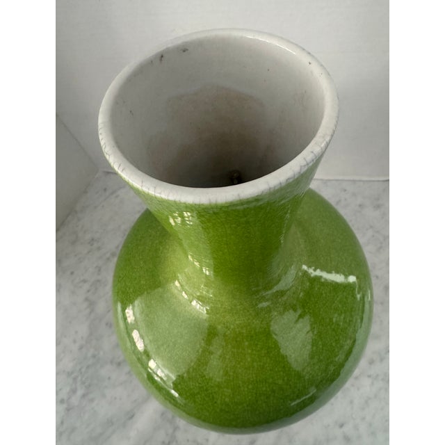 Large Chinese Gourd Form Glazed Porcelain Vase For Sale - Image 4 of 6