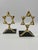 1970s Modernist Judaica Polished Brass Star of David Bookends - A Pair For Sale - Image 5 of 5