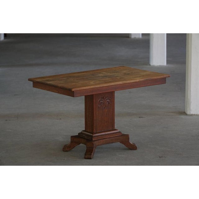 Vintage Danish Art Deco Table in Oak, 1930s For Sale - Image 12 of 15