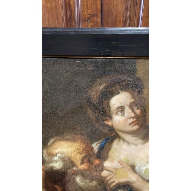 Circle of Johann Carl Loth, Caritas Romana, 17th Century, Oil Painting on Canvas For Sale - Image 13 of 16